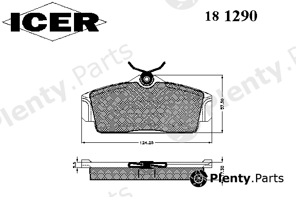 ICER part 181290 Brake Pad Set, disc brake