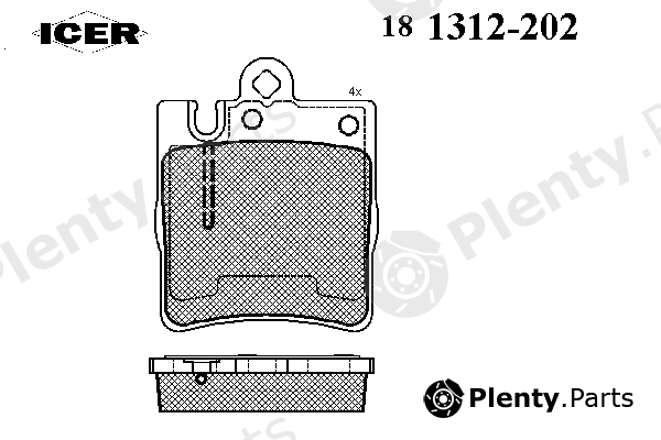  ICER part 181312-202 (181312202) Brake Pad Set, disc brake