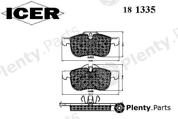  ICER part 181335 Brake Pad Set, disc brake