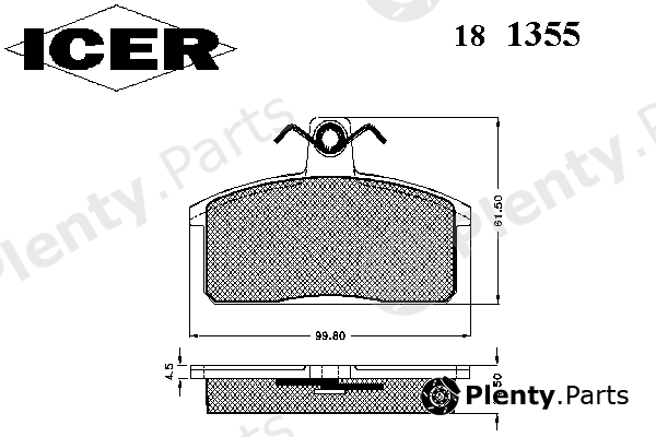  ICER part 181355 Brake Pad Set, disc brake