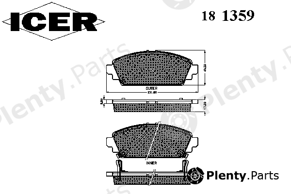  ICER part 181359 Brake Pad Set, disc brake