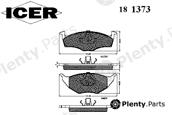  ICER part 181373 Brake Pad Set, disc brake