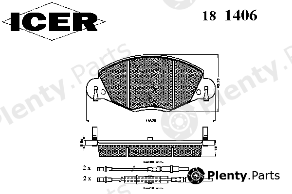  ICER part 181406 Brake Pad Set, disc brake