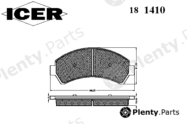  ICER part 181410 Brake Pad Set, disc brake