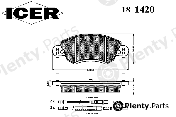  ICER part 181420 Brake Pad Set, disc brake