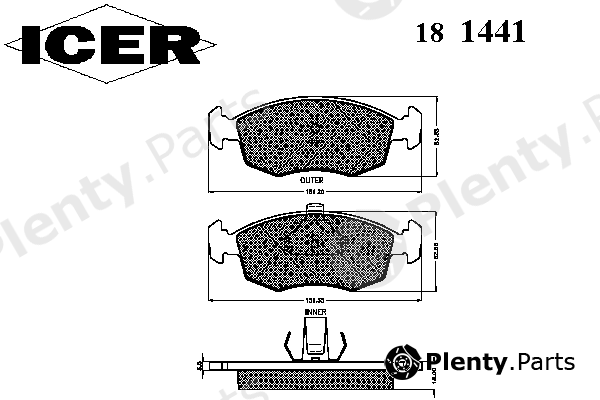  ICER part 181441 Brake Pad Set, disc brake