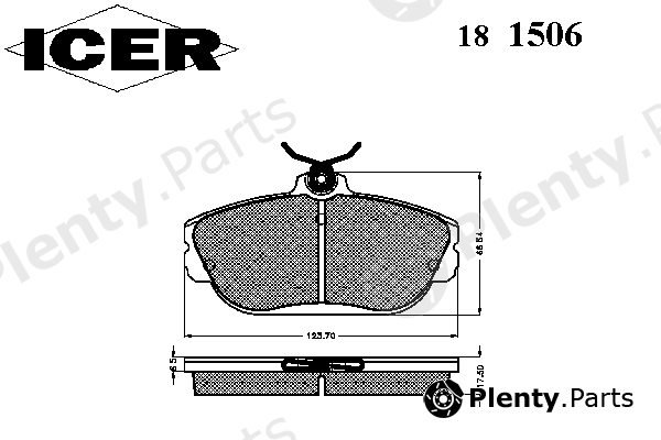  ICER part 181506 Brake Pad Set, disc brake