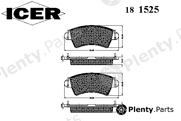  ICER part 181525 Brake Pad Set, disc brake