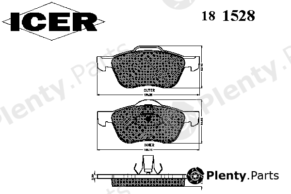  ICER part 181528 Brake Pad Set, disc brake