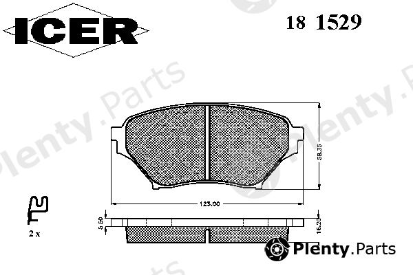  ICER part 181529 Brake Pad Set, disc brake