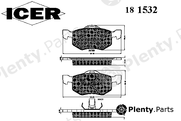  ICER part 181532 Brake Pad Set, disc brake