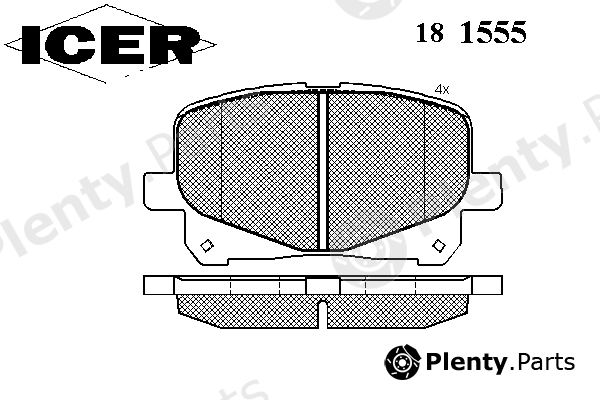  ICER part 181555 Brake Pad Set, disc brake
