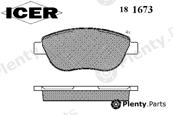  ICER part 181673 Brake Pad Set, disc brake