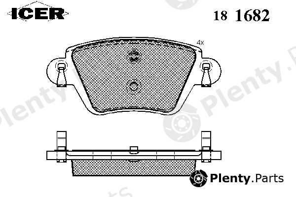  ICER part 181682 Brake Pad Set, disc brake