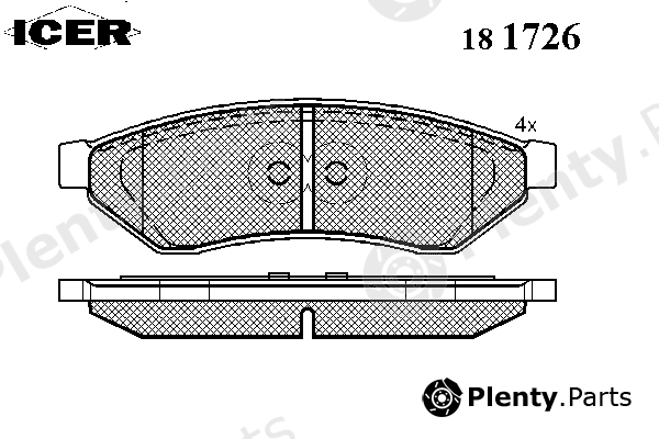  ICER part 181726 Brake Pad Set, disc brake