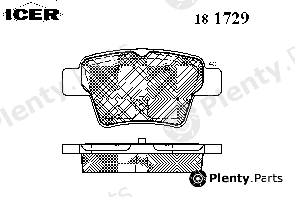  ICER part 181729 Brake Pad Set, disc brake