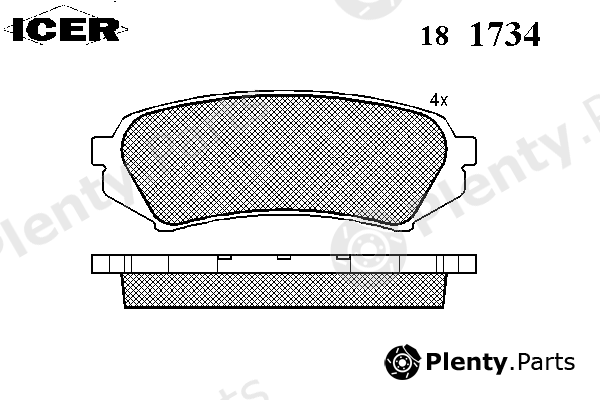  ICER part 181734 Brake Pad Set, disc brake