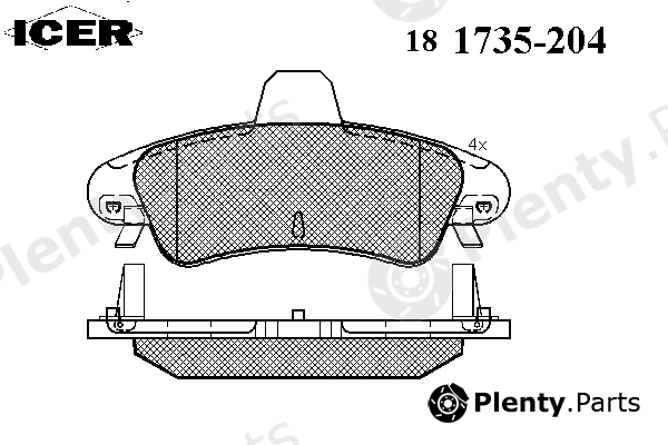  ICER part 181735-204 (181735204) Brake Pad Set, disc brake