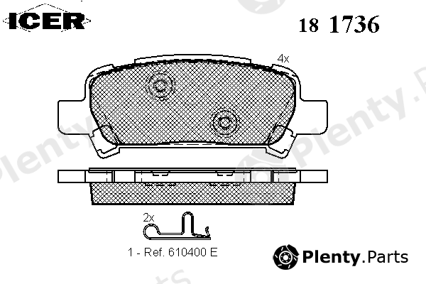 ICER part 181736 Brake Pad Set, disc brake