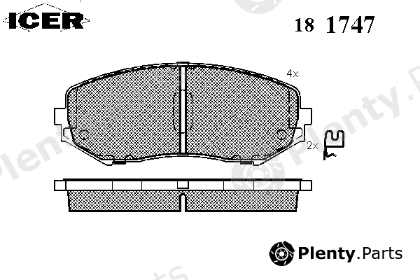 ICER part 181747 Brake Pad Set, disc brake