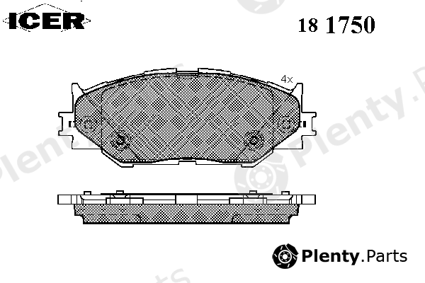  ICER part 181750 Brake Pad Set, disc brake