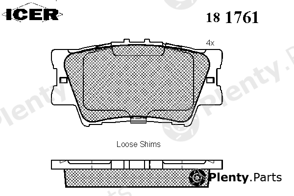  ICER part 181761 Brake Pad Set, disc brake