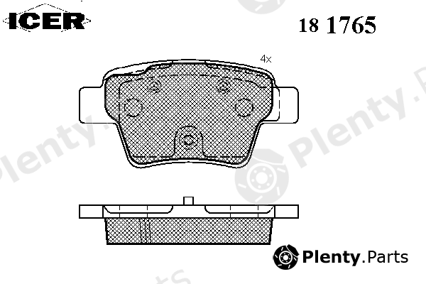  ICER part 181765 Brake Pad Set, disc brake