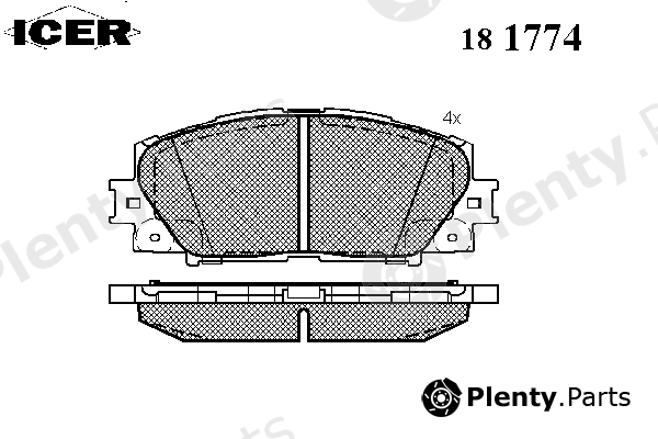  ICER part 181774 Brake Pad Set, disc brake