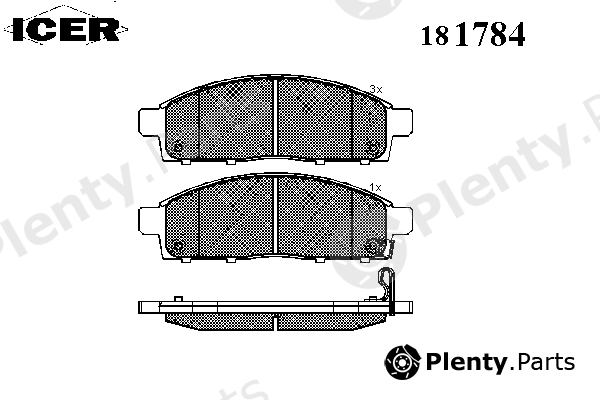  ICER part 181784 Brake Pad Set, disc brake