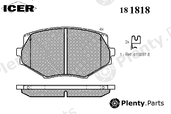  ICER part 181818 Brake Pad Set, disc brake