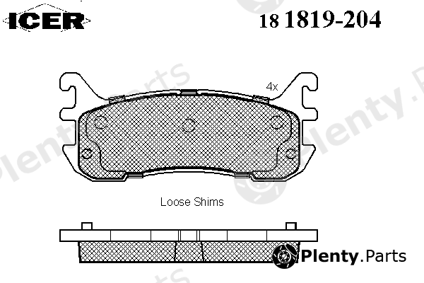  ICER part 181819-204 (181819204) Brake Pad Set, disc brake