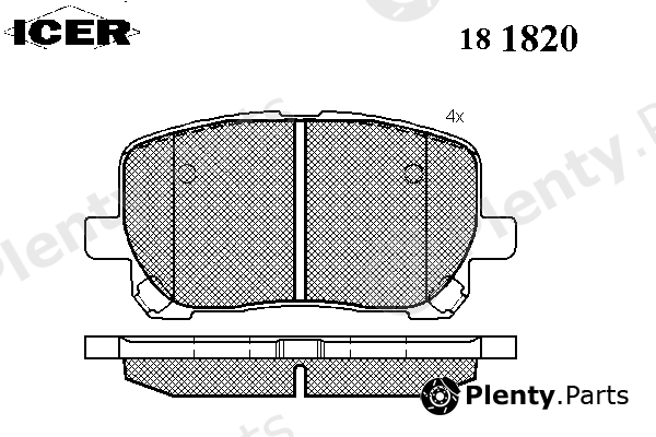  ICER part 181820 Brake Pad Set, disc brake