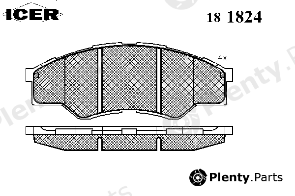  ICER part 181824 Brake Pad Set, disc brake