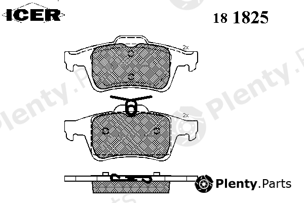  ICER part 181825 Brake Pad Set, disc brake