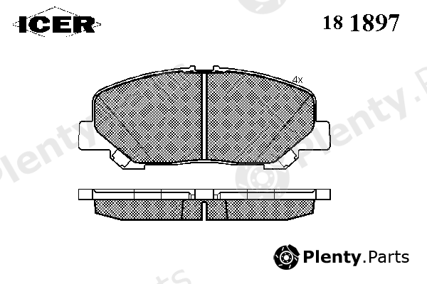  ICER part 181897 Brake Pad Set, disc brake