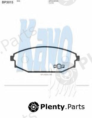  KAVO PARTS part BP-3015 (BP3015) Brake Pad Set, disc brake