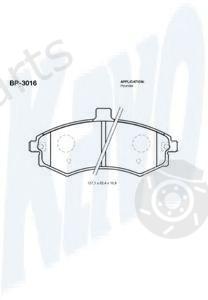  KAVO PARTS part BP-3016 (BP3016) Brake Pad Set, disc brake