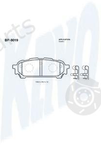  KAVO PARTS part BP-8019 (BP8019) Brake Pad Set, disc brake