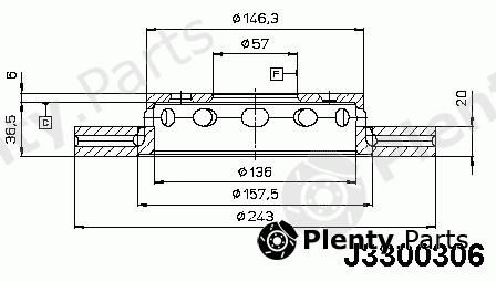  NIPPARTS part J3300306 Brake Disc