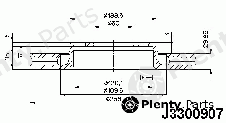  NIPPARTS part J3300907 Brake Disc