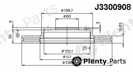  NIPPARTS part J3300908 Brake Disc