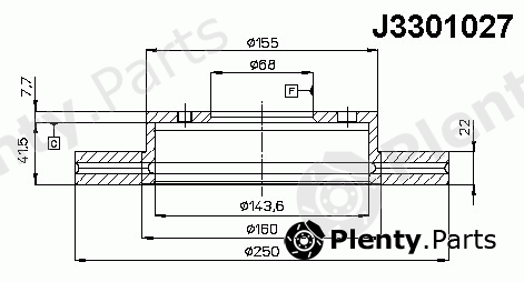  NIPPARTS part J3301027 Brake Disc