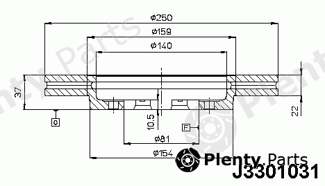  NIPPARTS part J3301031 Brake Disc
