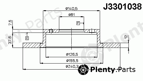  NIPPARTS part J3301038 Brake Disc