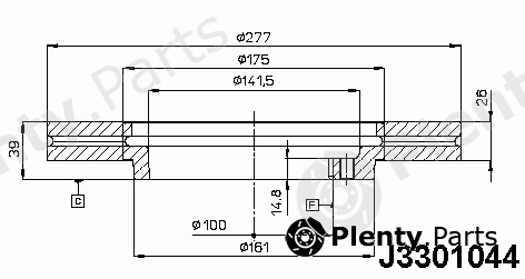  NIPPARTS part J3301044 Brake Disc