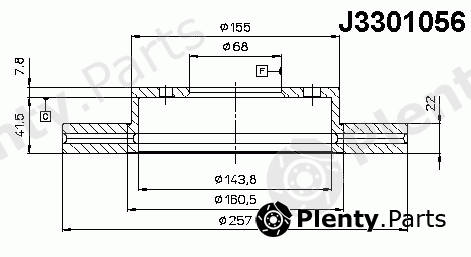  NIPPARTS part J3301056 Brake Disc