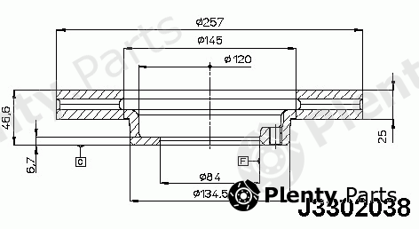  NIPPARTS part J3302038 Brake Disc