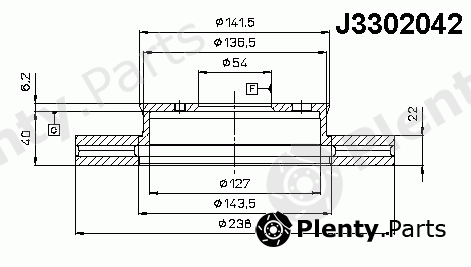  NIPPARTS part J3302042 Brake Disc