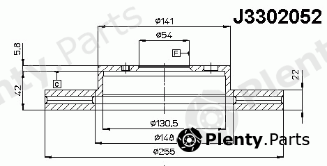  NIPPARTS part J3302052 Brake Disc