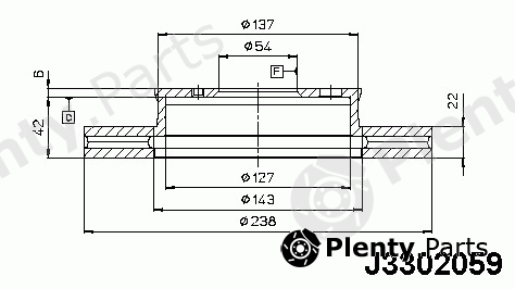  NIPPARTS part J3302059 Brake Disc
